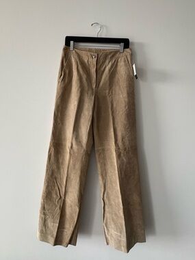 Vintage Via Seta 100% Genuine Suede Straight Leg Women’s Pants Size 6